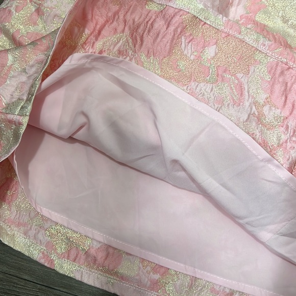 NWT Eloquii Metallic Floral Brocade Mini Skirt, Sz 16 - Picture 6 of 8